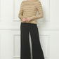 Lurex Front Seam Wide Leg Pant