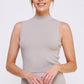 Lurex Fine Gauge Mock Neck Top