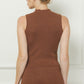 Lurex Fine Gauge Mock Neck Top