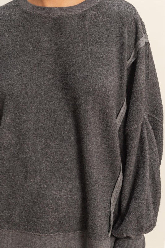 Oversized Crew Neck Sweatshirt