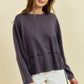 Drawstring Front Waist Top