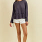 Drawstring Front Waist Top