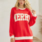 Cloudy Knit “Merry” Ringer Sweatshirt