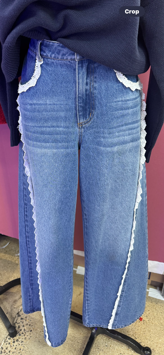 Lace Detail Jeans
