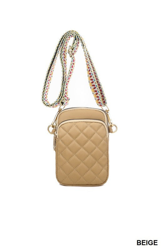 Guitar Strap Quilted Crossbody Bag