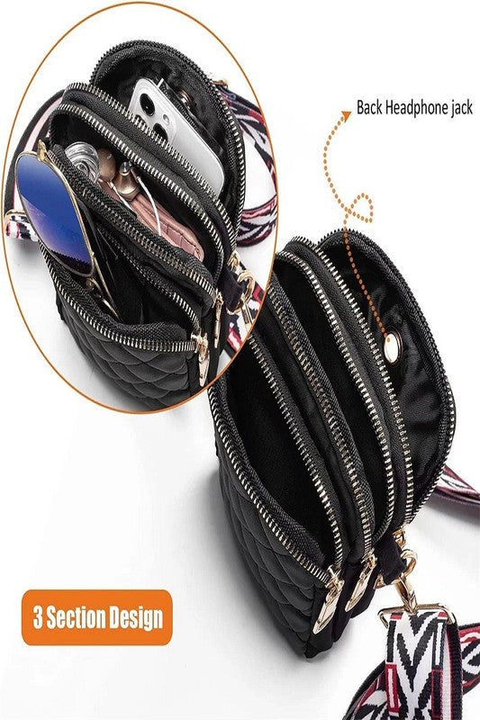 Guitar Strap Quilted Crossbody Bag