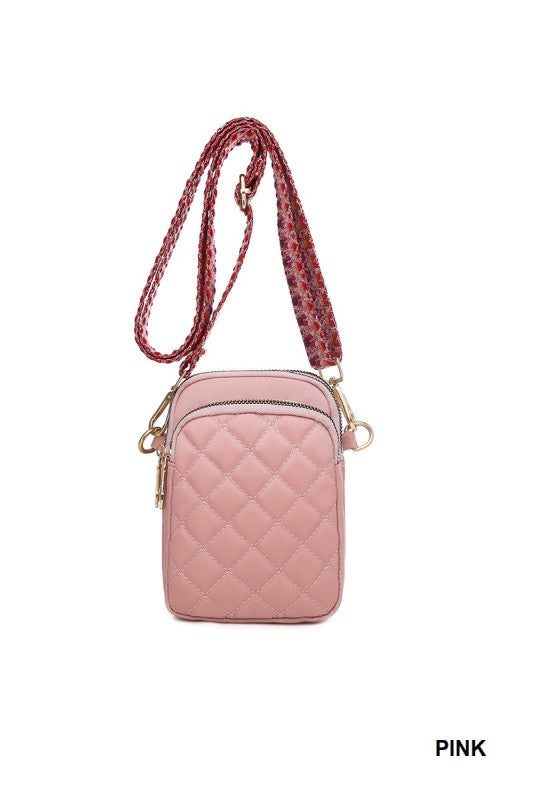 Guitar Strap Quilted Crossbody Bag