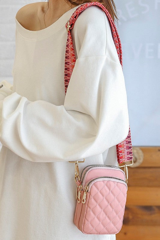 Guitar Strap Quilted Crossbody Bag