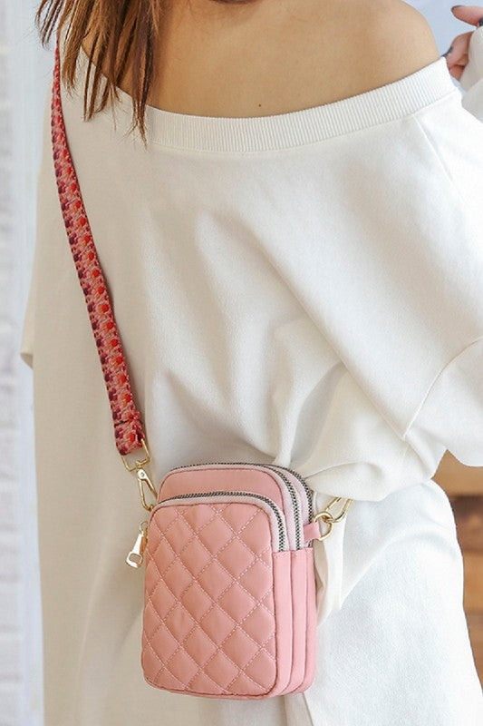 Guitar Strap Quilted Crossbody Bag