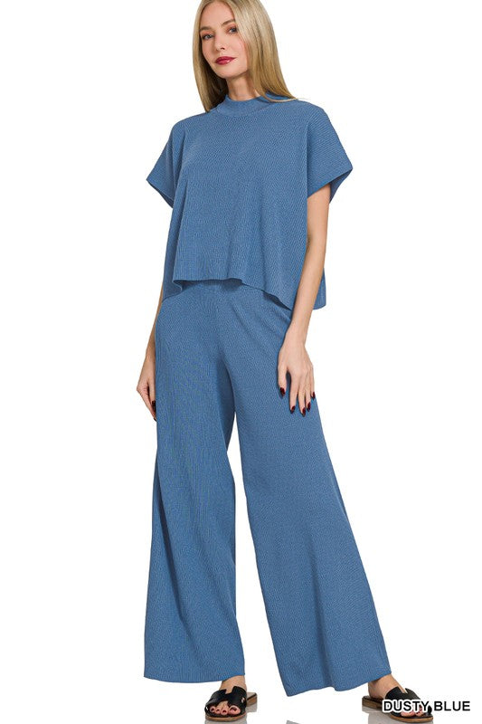 2-Piece Viscose Sweater Pants Set