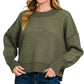 Exposed Seam Two Toned Sweater