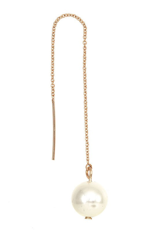 Pearl Chain Dangle Earrings