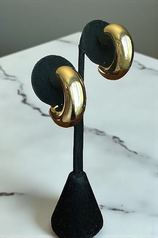 Tube Semi Hoop Earrings