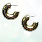 Tube Semi Hoop Earrings