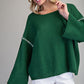 Whipstitch Bell Sleeve Sweater