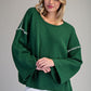 Whipstitch Bell Sleeve Sweater