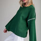 Whipstitch Bell Sleeve Sweater
