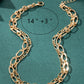 Chunky Link and Delicate Chain Layer Necklace