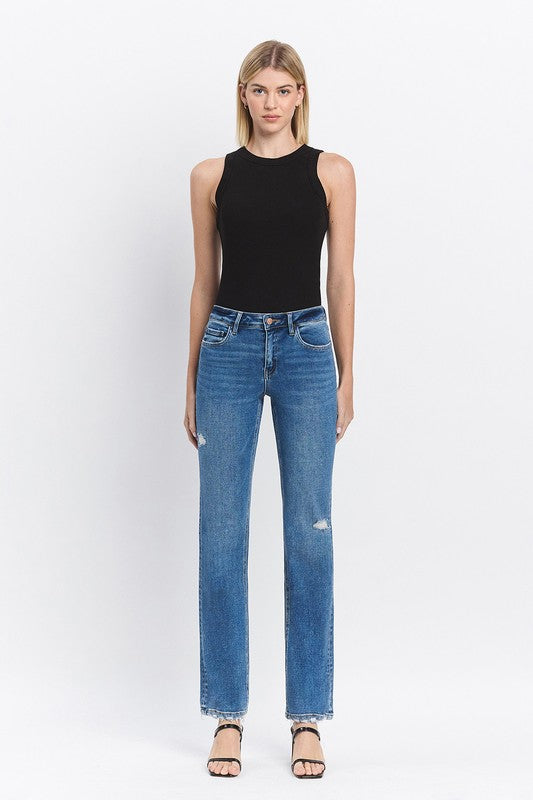 Mid Rise Regular Straight Jeans