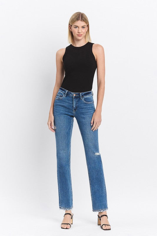 Mid Rise Regular Straight Jeans