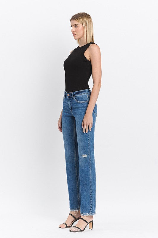 Mid Rise Regular Straight Jeans