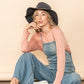 Vintage Washed Denim Wide Leg Overall Jumpsuit