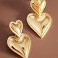 18K Stainless Steel Heart Drop Earrings