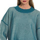 Exposed Seam Two Toned Sweater