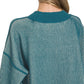 Exposed Seam Two Toned Sweater