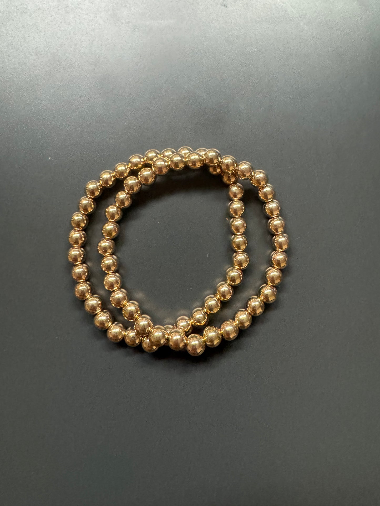 Gold beaded bracelet