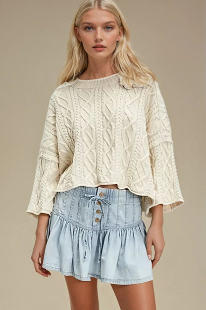 Cable Knit Lightweight Sweater