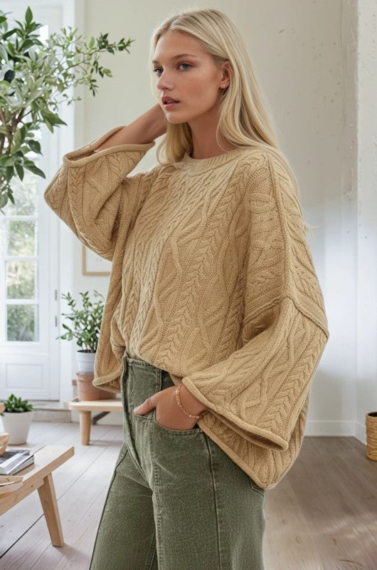 Cable Knit Lightweight Sweater