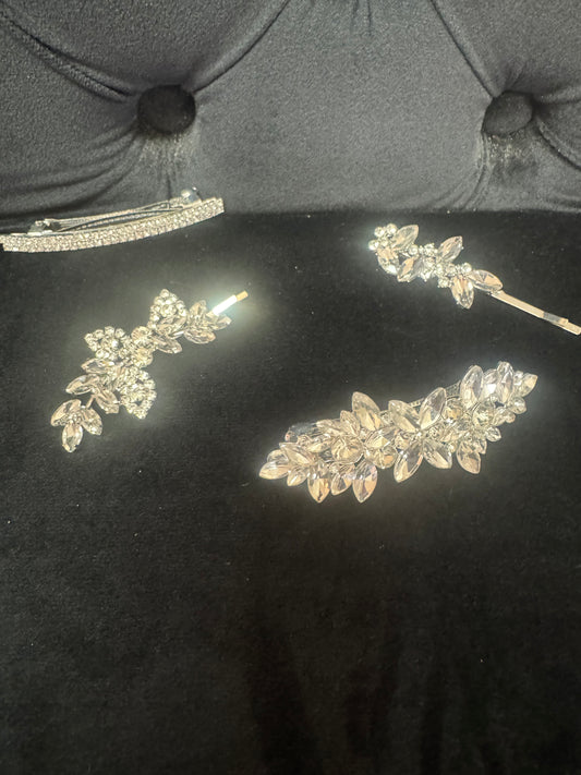 Rhinestone Hair Clips