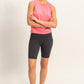 Sleeveless Crew Neck Top with Waist Band