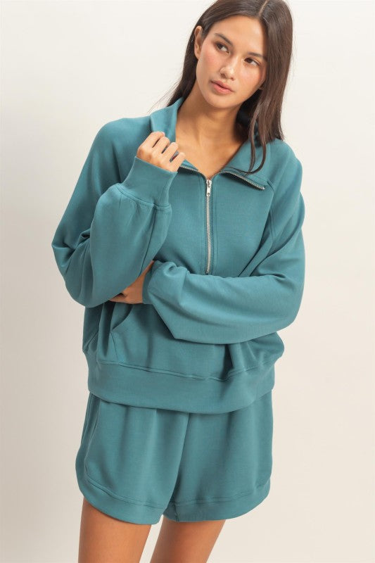 Half Zip Collar Pulllover