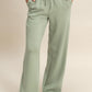 Elastic Waist Wide Leg Pants