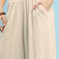 Scallop Hem Wide Leg Pants