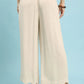 Scallop Hem Wide Leg Pants