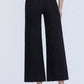 High Rise Raw Hem Crop Wide Leg Jeans