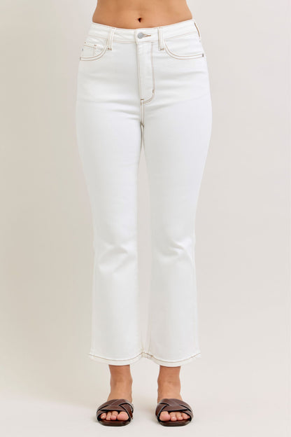 White Kick Flare Jeans