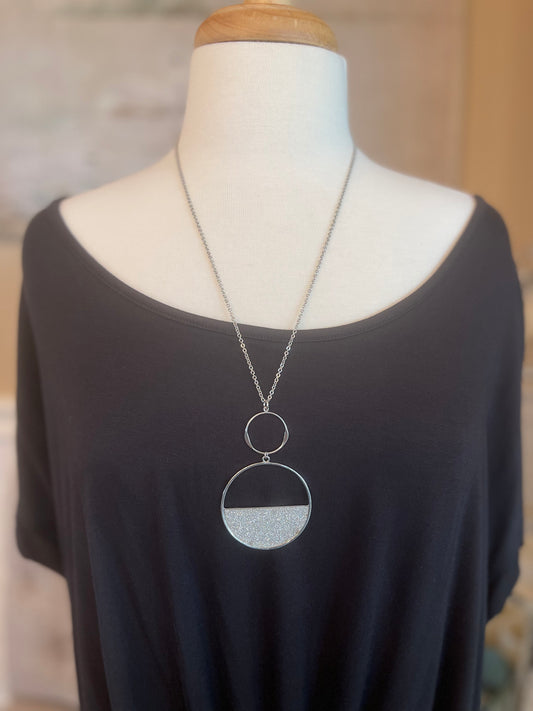 Round Half Moon Necklace