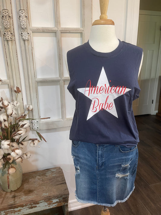 "American Babe" Muscle Tank