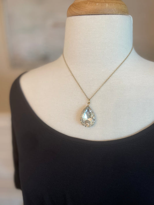 Crystal Teardrop Necklace