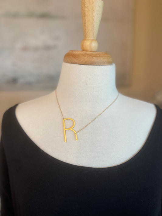 Gold Plated Letter Necklace